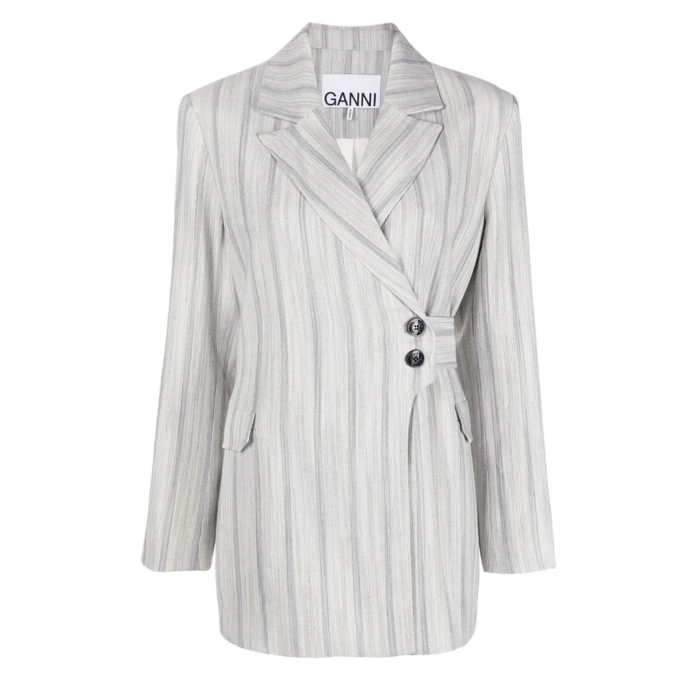GANNI striped suiting jacket